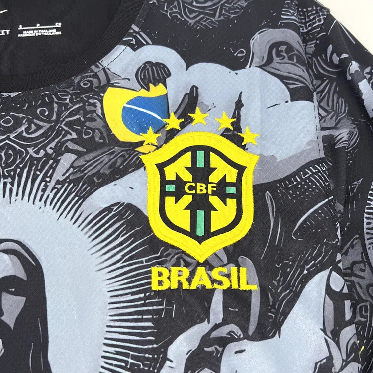 Brazil 2024/25 black 'christ the redeemer' special edition shirt