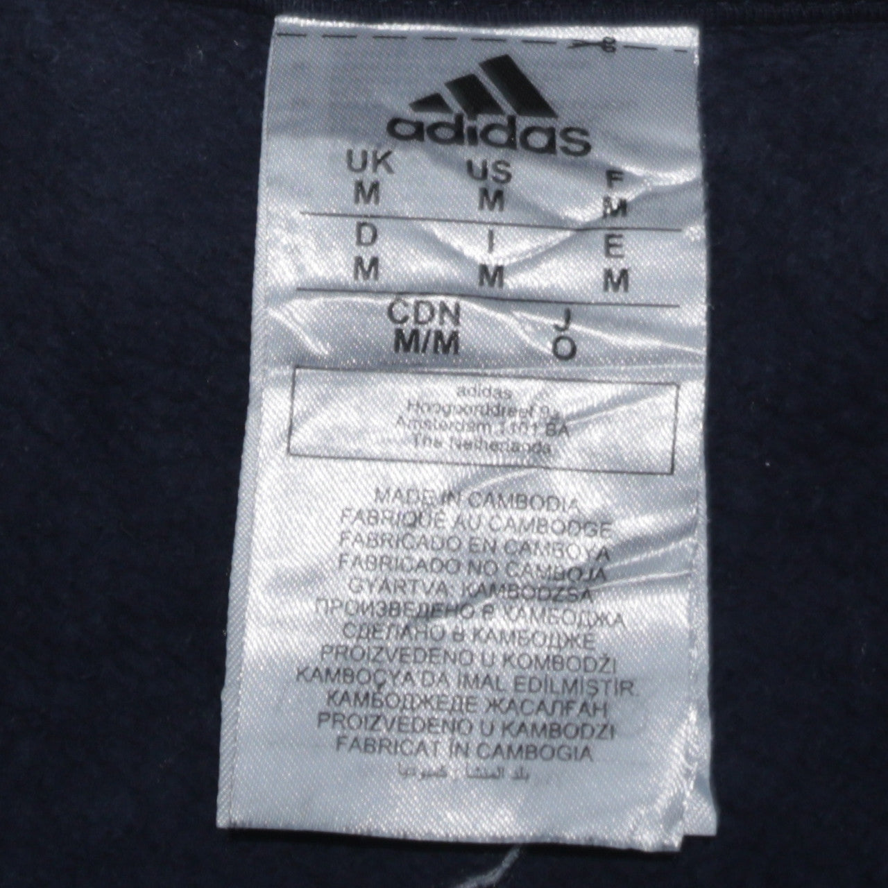 Adidas 90's Striped Sleeve Crew Neck Mikina Stredne Tmavomodrá