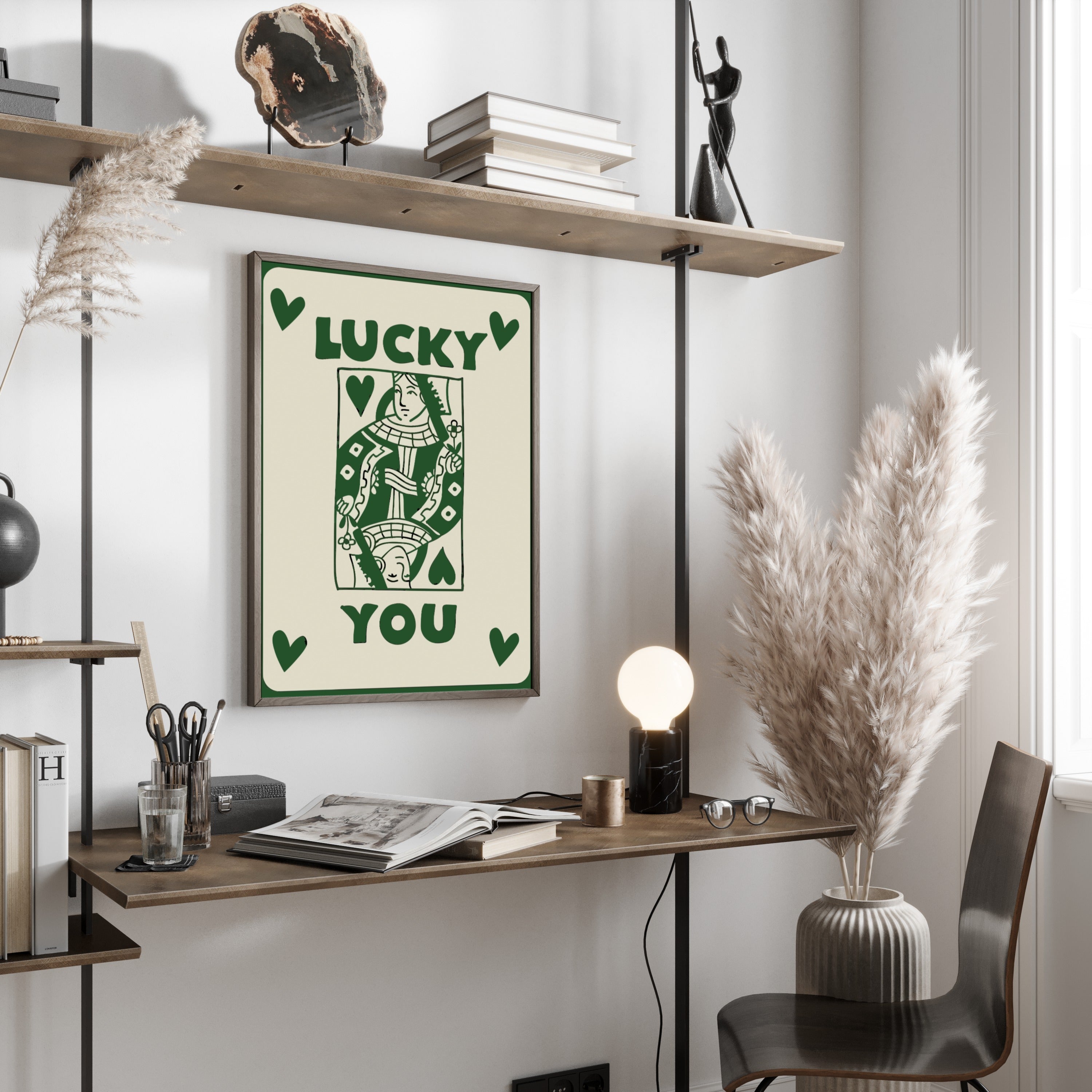 Funky Green Orange Poster