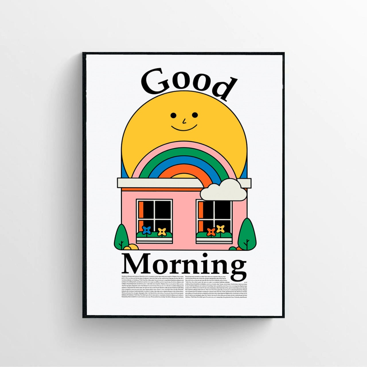 Everyday Good Day Retro Illustration Poster