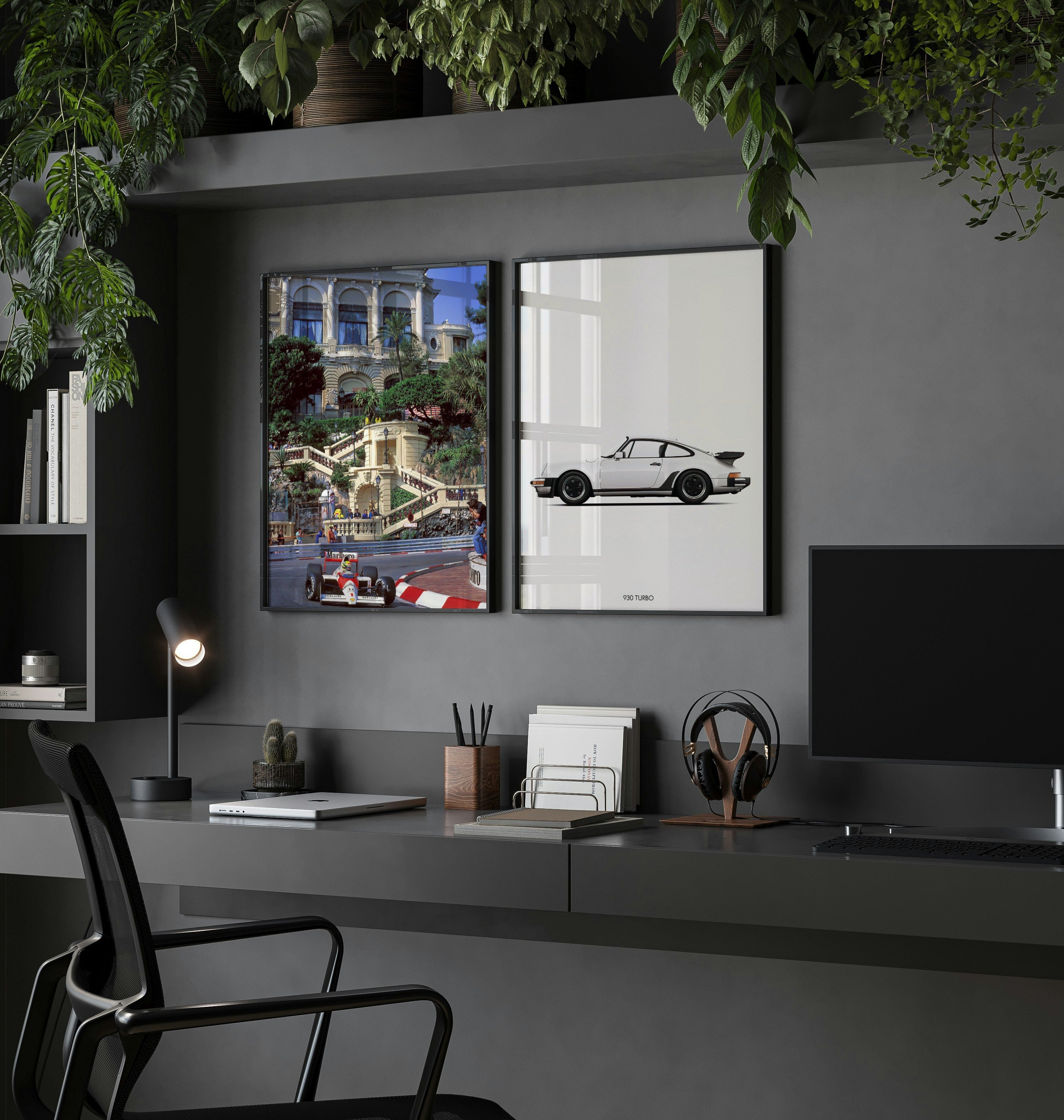 Plagát Senna Monaco F1 z 80. rokov