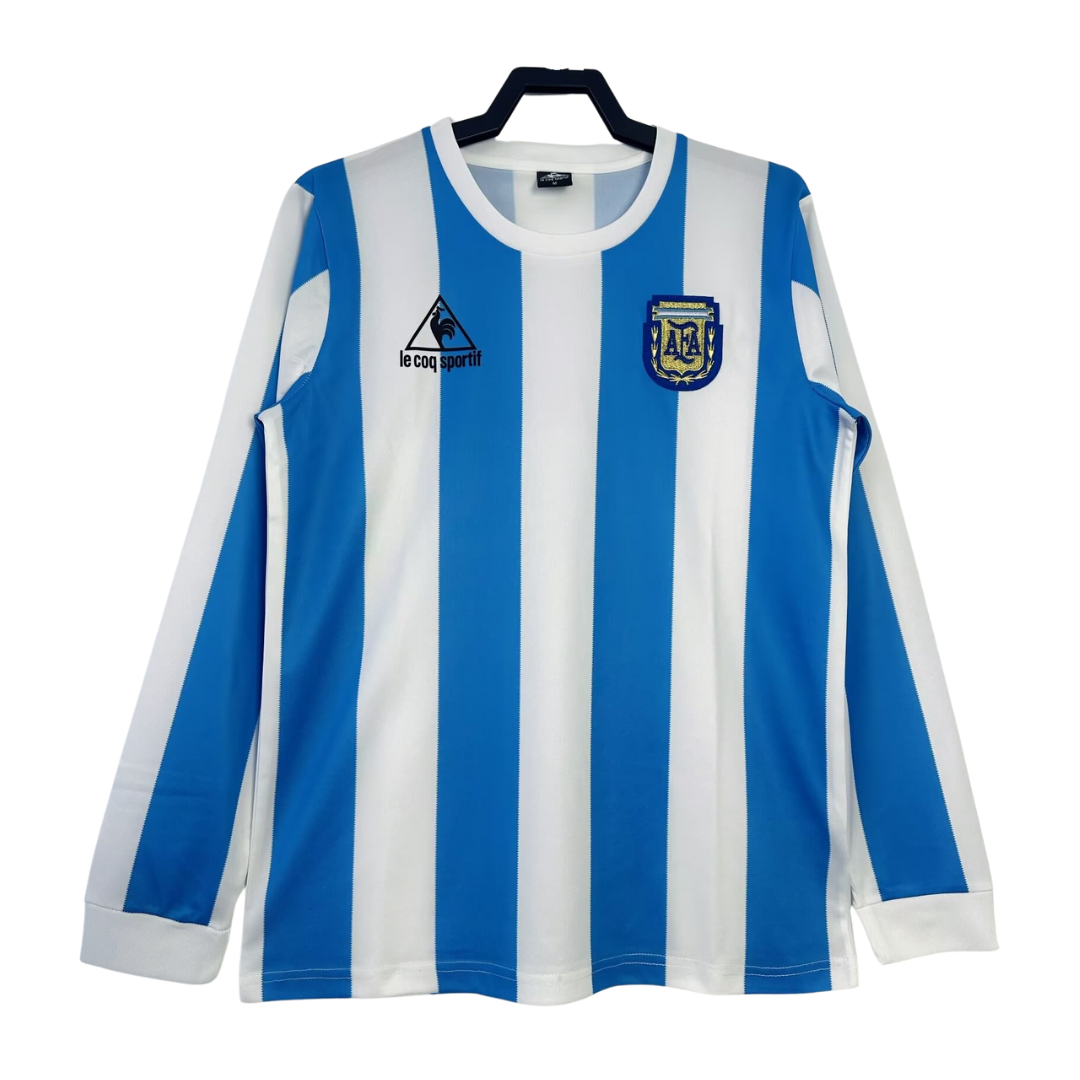 Camiseta local de Argentina de manga larga - 1986