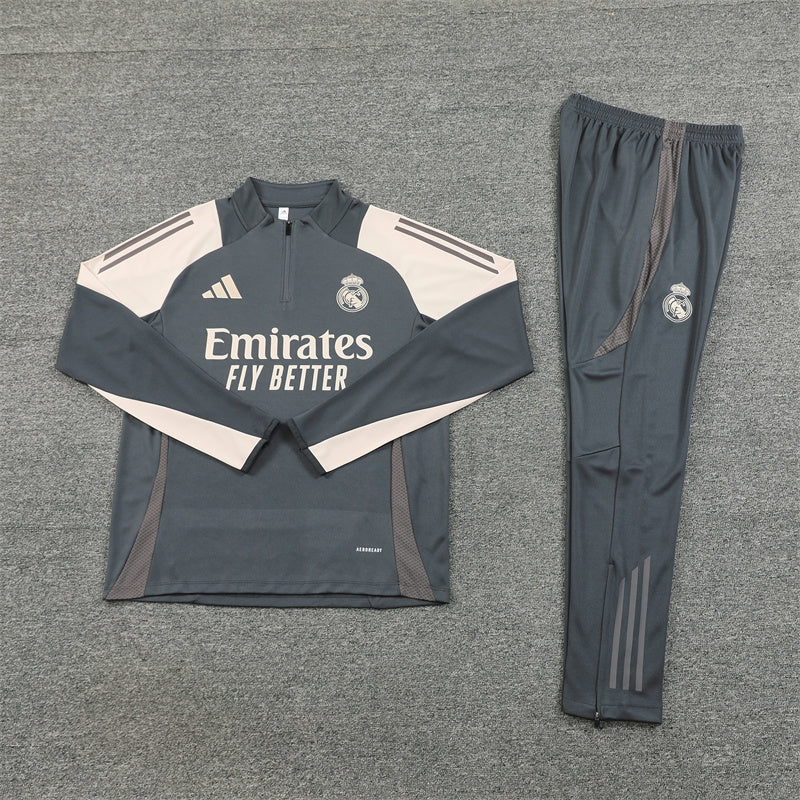 Real Madrid Tracksuit Grey 2025