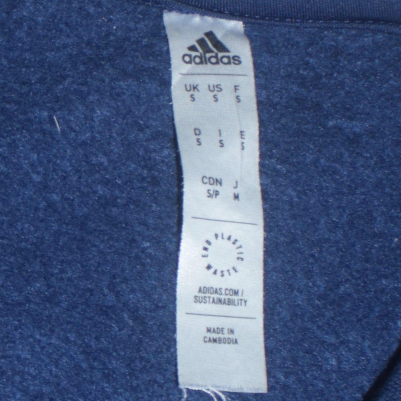 Adidas Navy Blue Sweatshirt Men's Small Embroidered Chest Logo Crewneck Pullover Top