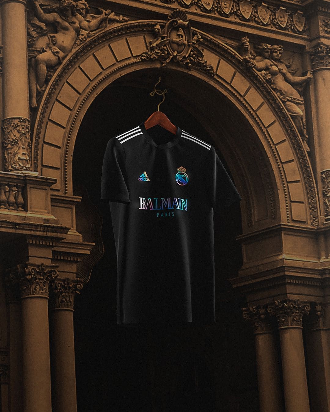 REAL MADRID x BALMAIN Camicia Nera
