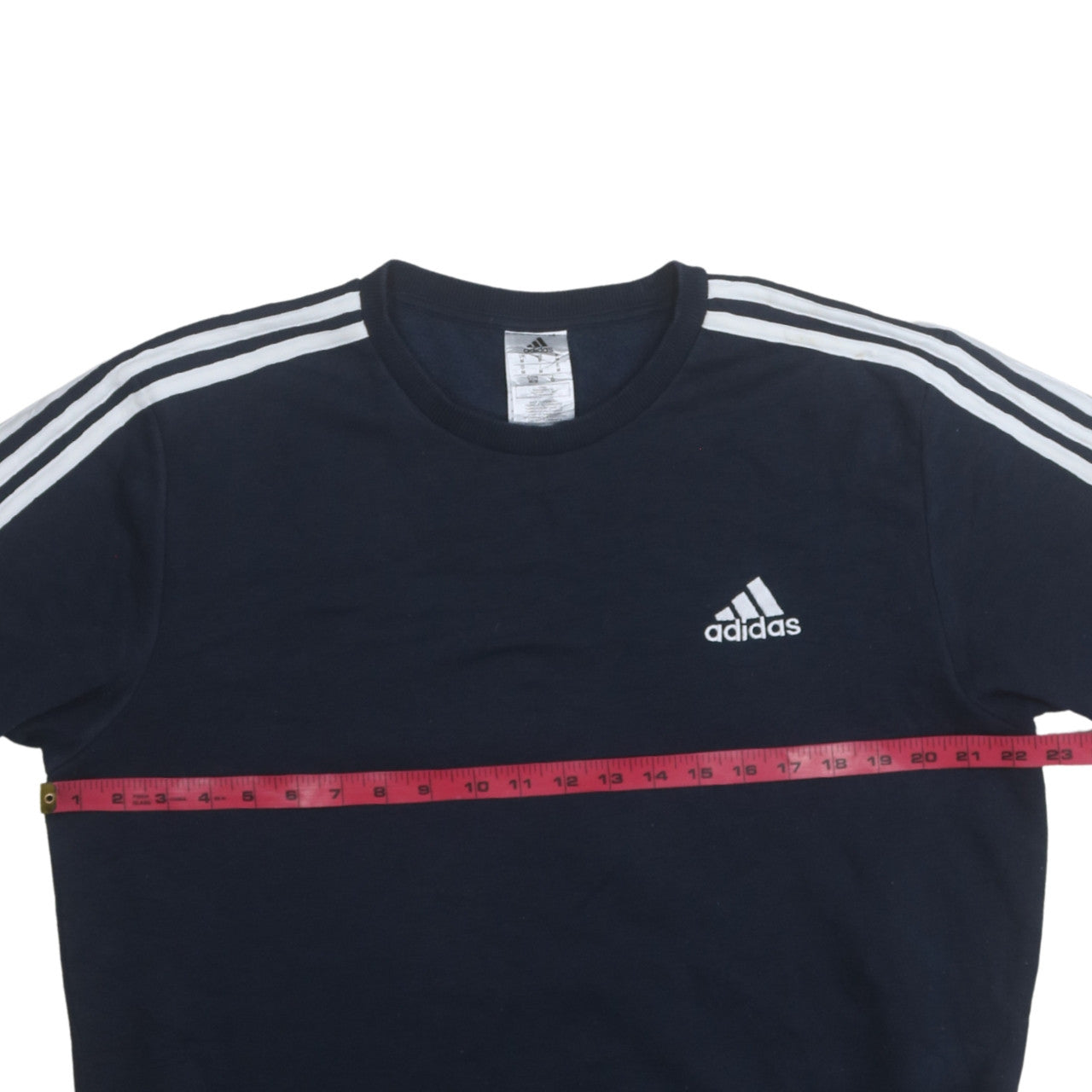 Adidas 90's Striped Sleeve Crew Neck Mikina Stredne Tmavomodrá
