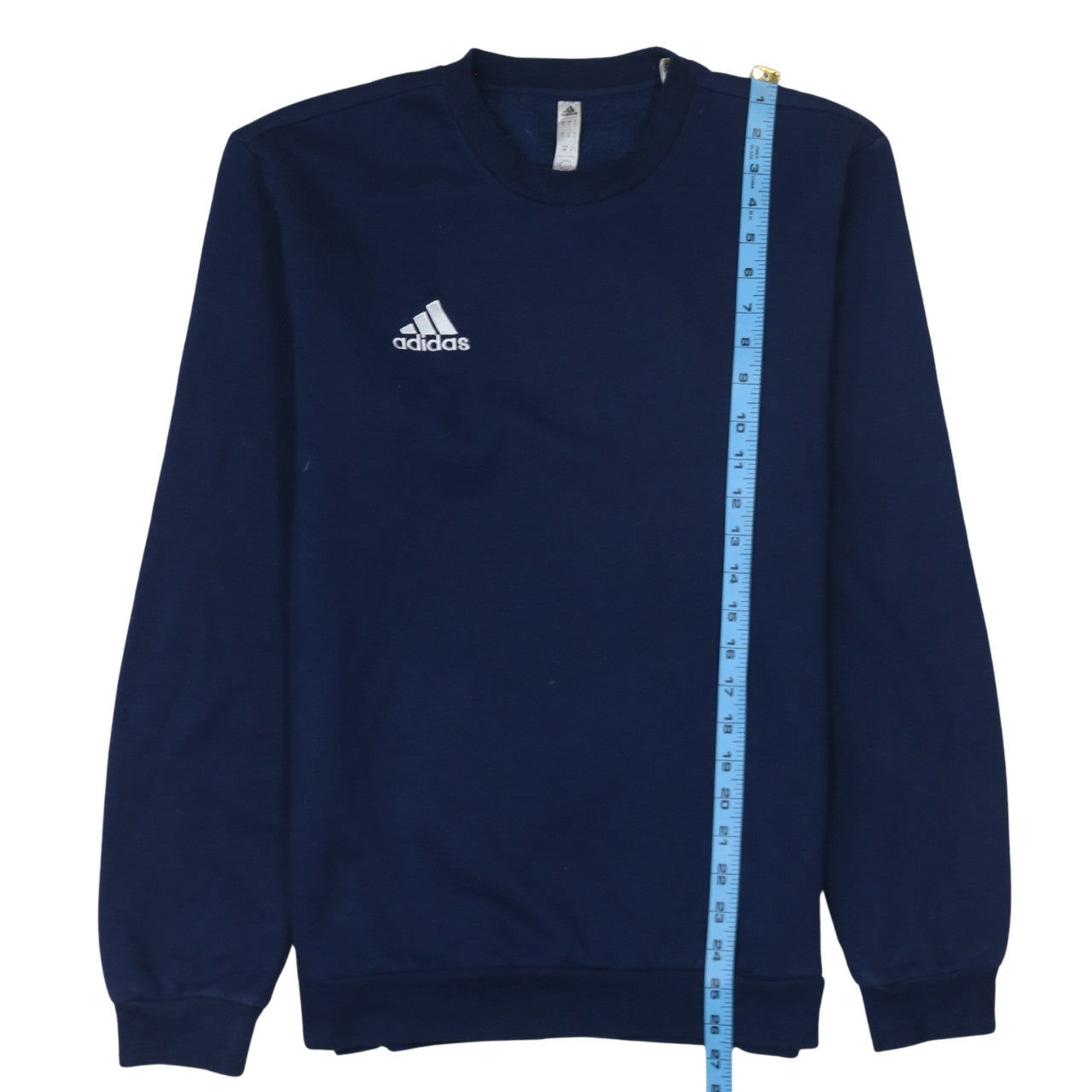 Adidas Navy Blue Sweatshirt Men's Small Embroidered Chest Logo Crewneck Pullover Top