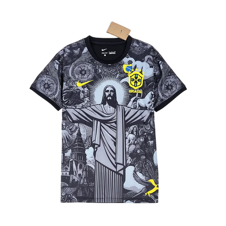 Brazil 2024/25 black 'christ the redeemer' special edition shirt