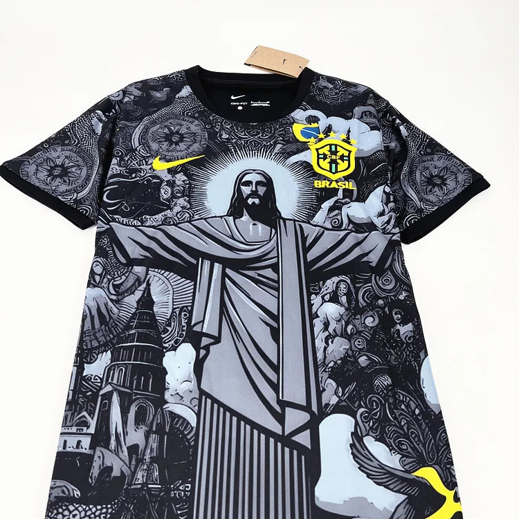 Brazil 2024/25 black 'christ the redeemer' special edition shirt