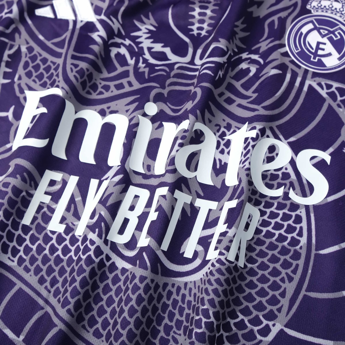 REAL MADRID 2023/24 'DRAGON' SPECIAL EDITION (PURPLE) SHIRT - CLEAR OUT