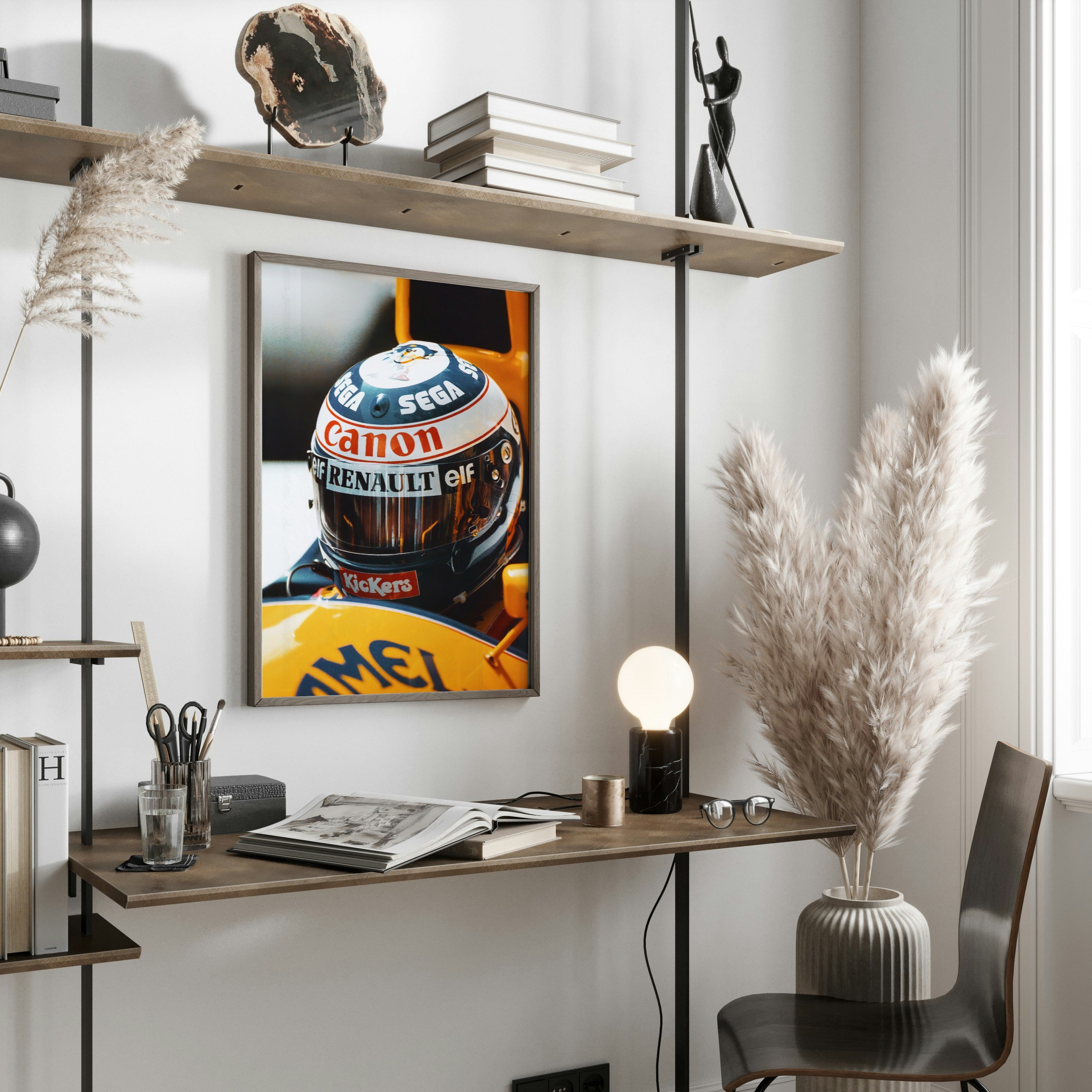 Alain Prost 1993 Helmet Poster