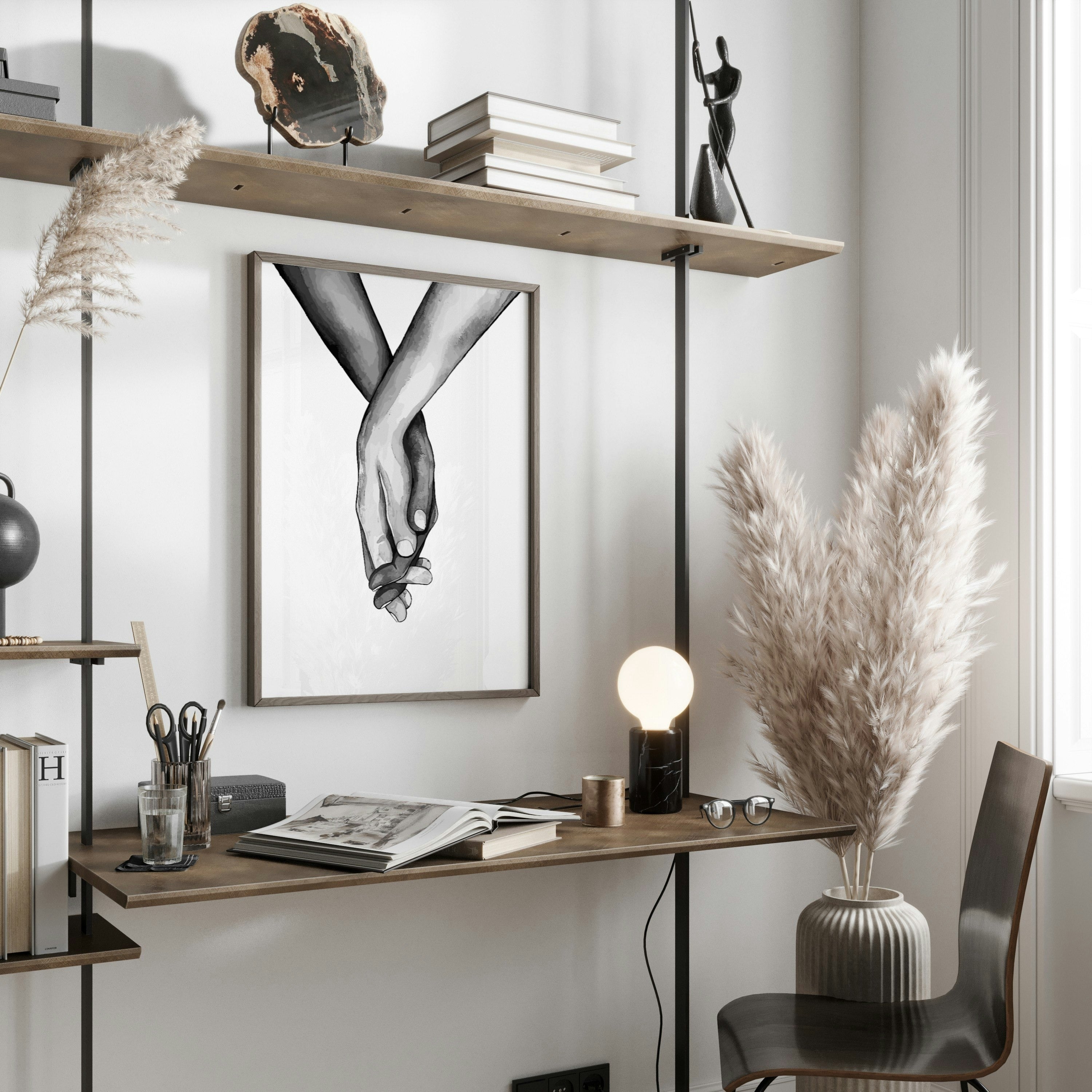 Póster Impressão Mão na Mão