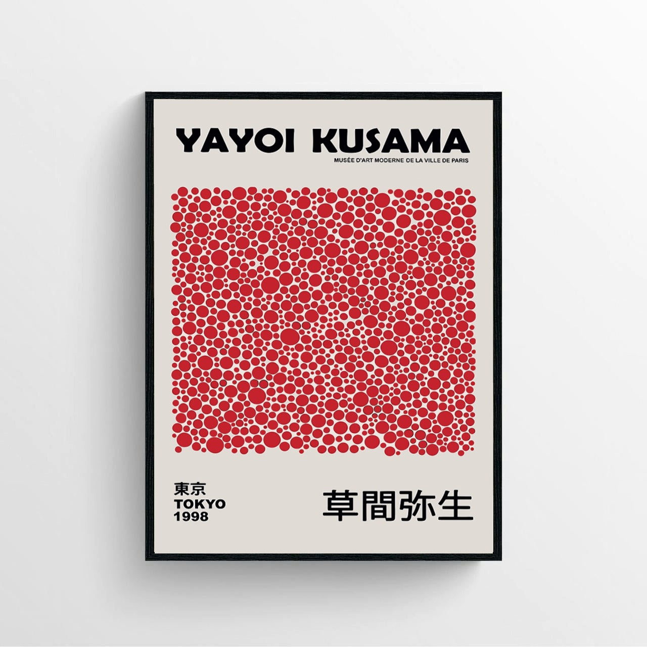 Póster Yayoi Kusama pontos vermelhos