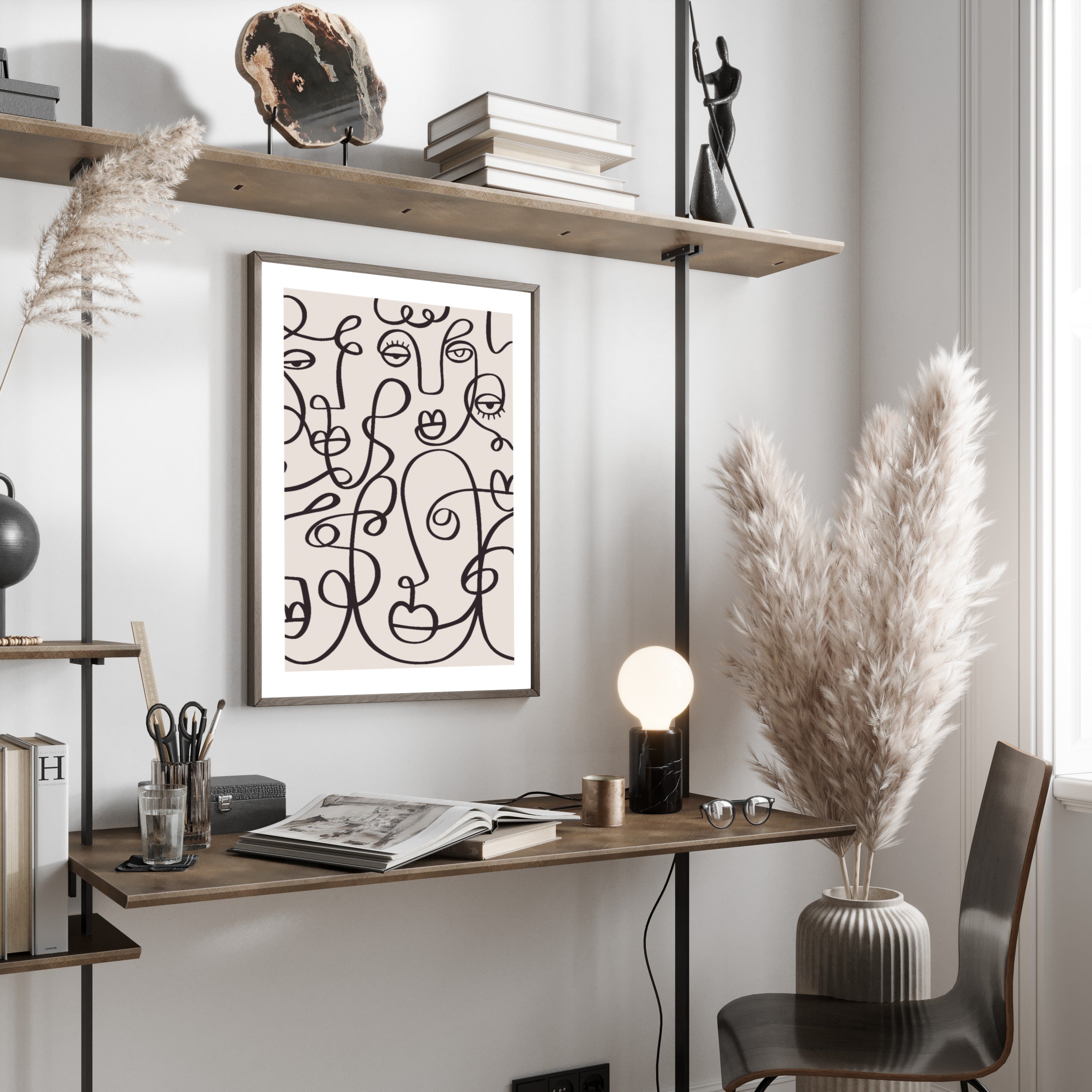 Póster Caras en Línea