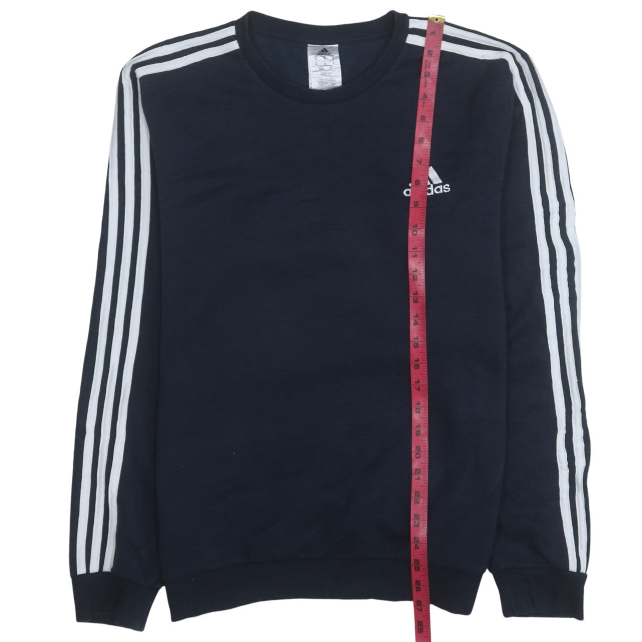 Adidas 90's Striped Sleeve Crew Neck Mikina Stredne Tmavomodrá