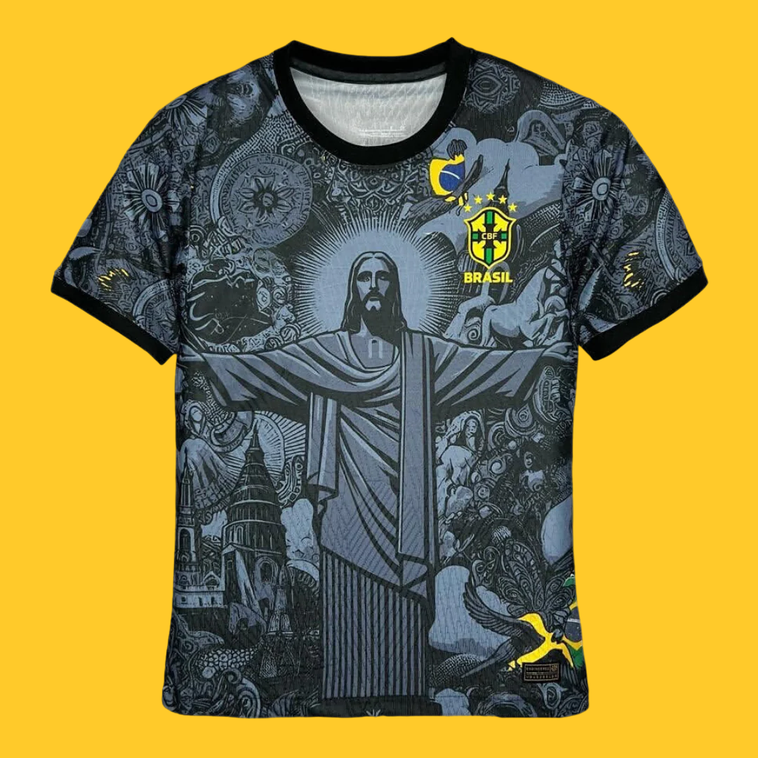 Brazil 2024/25 Black 'Christ the Redeemer' Special Edition Shirt