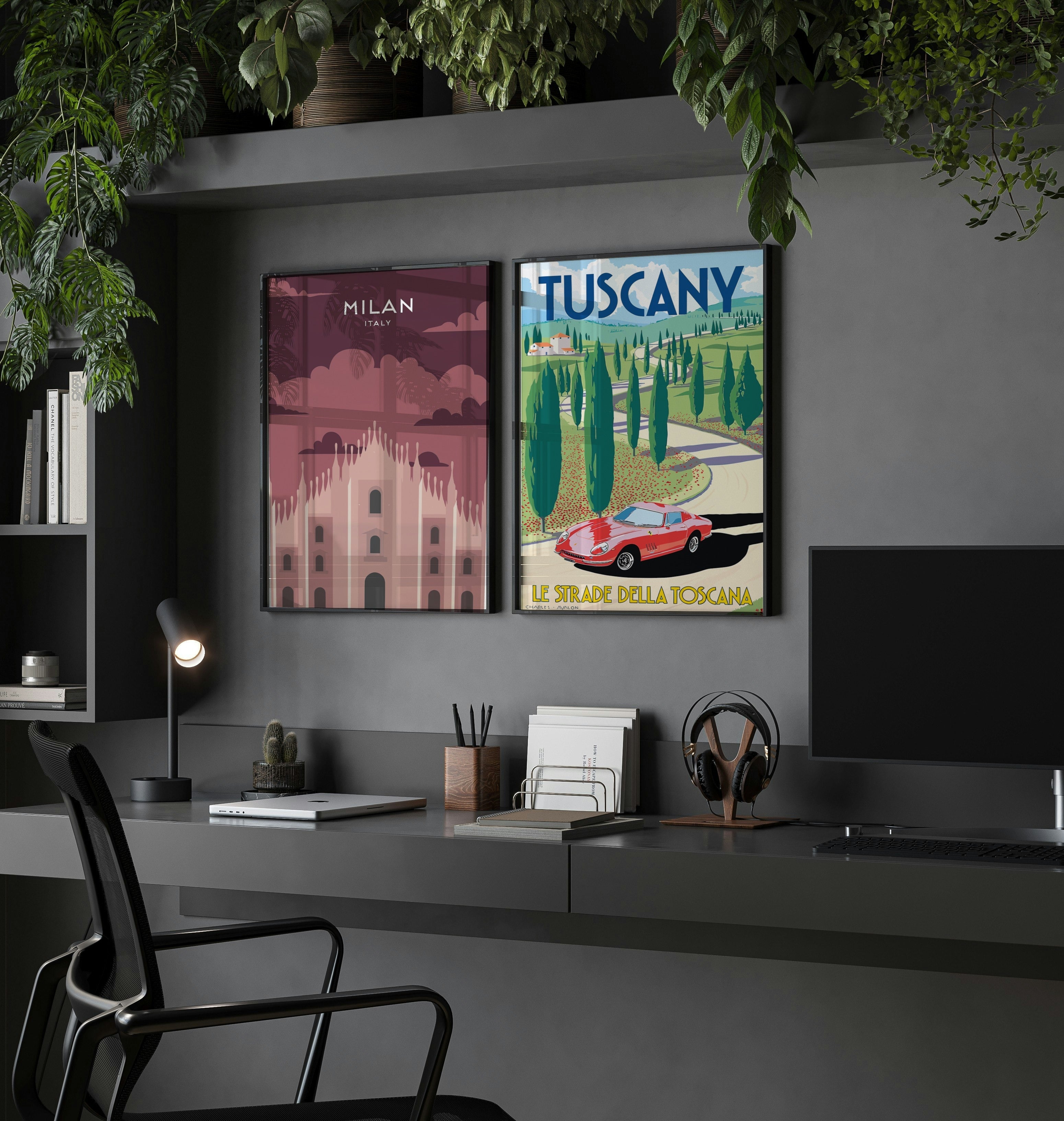 Milan City Skyline Poster