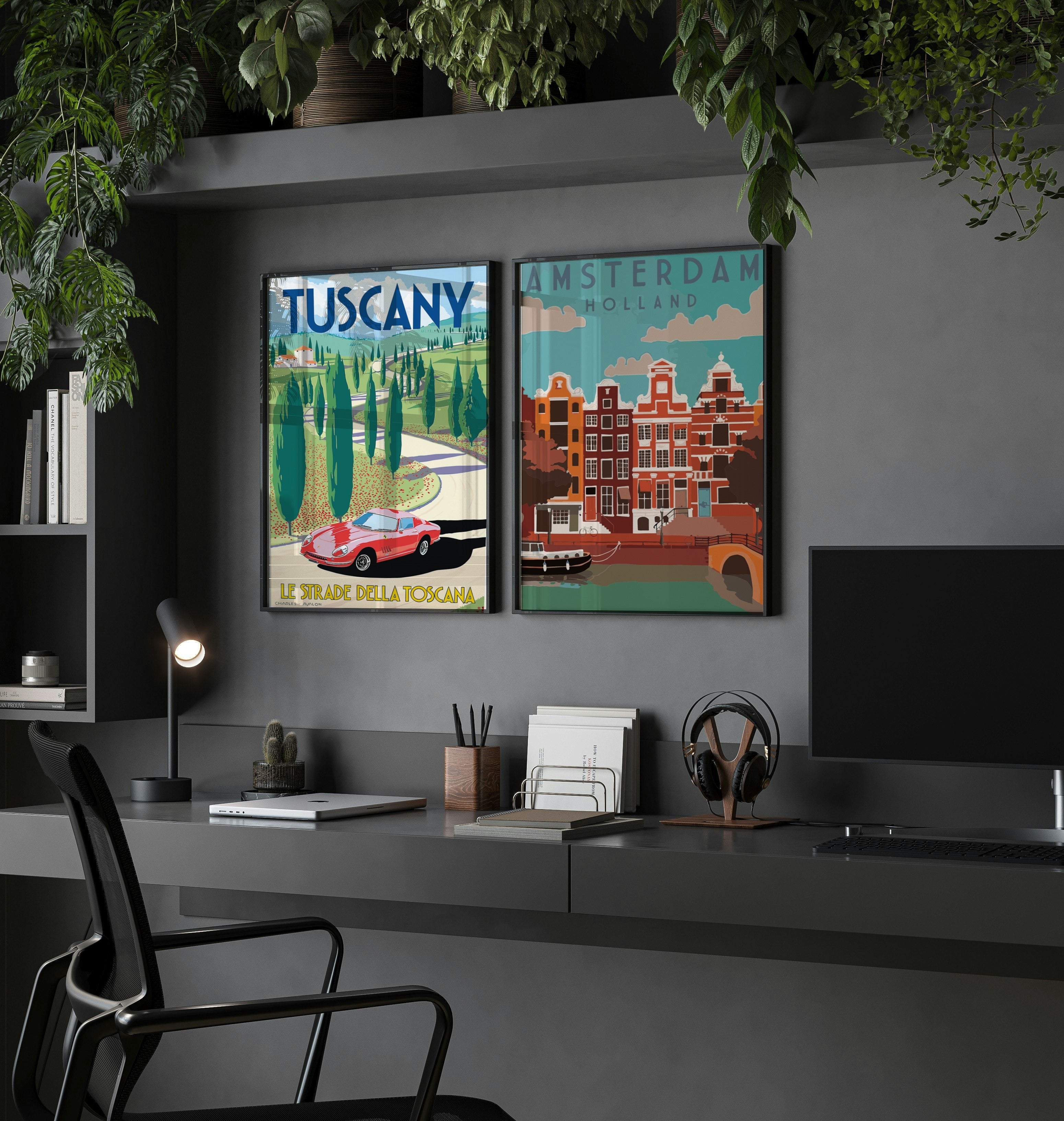 Tuscany Italy Travel Poster