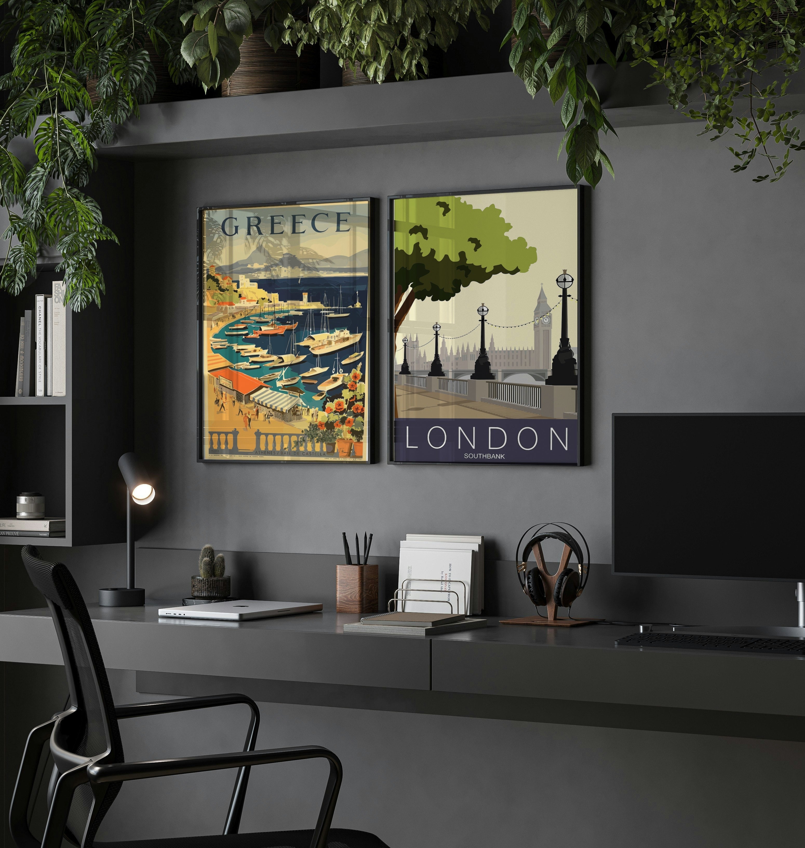 Greece Boat Print Poster