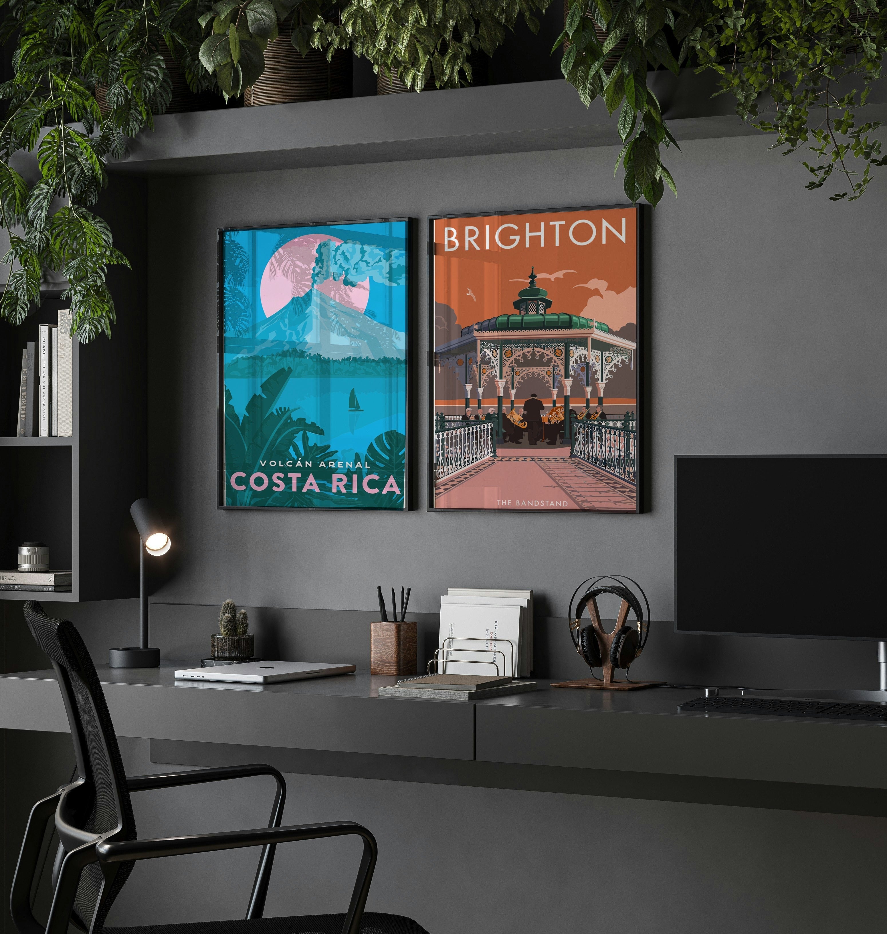 Costa Rica Vintage Travel Poster