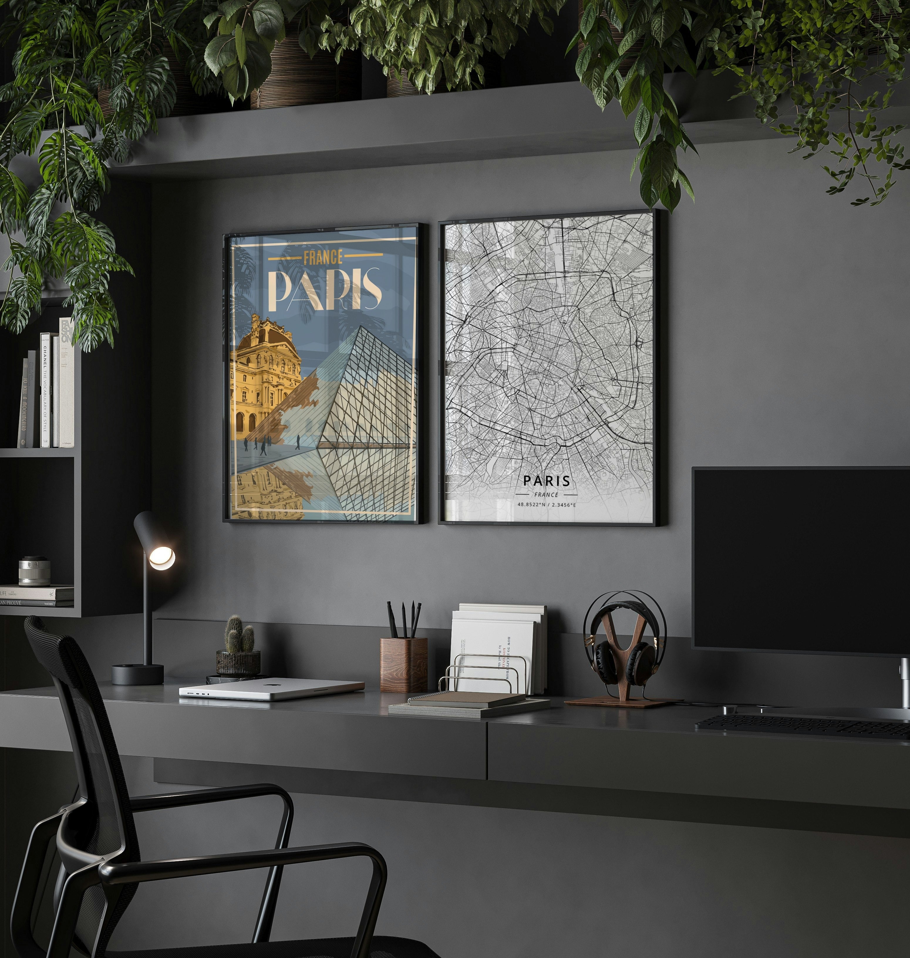 Affiche Voyage Vintage Paris France