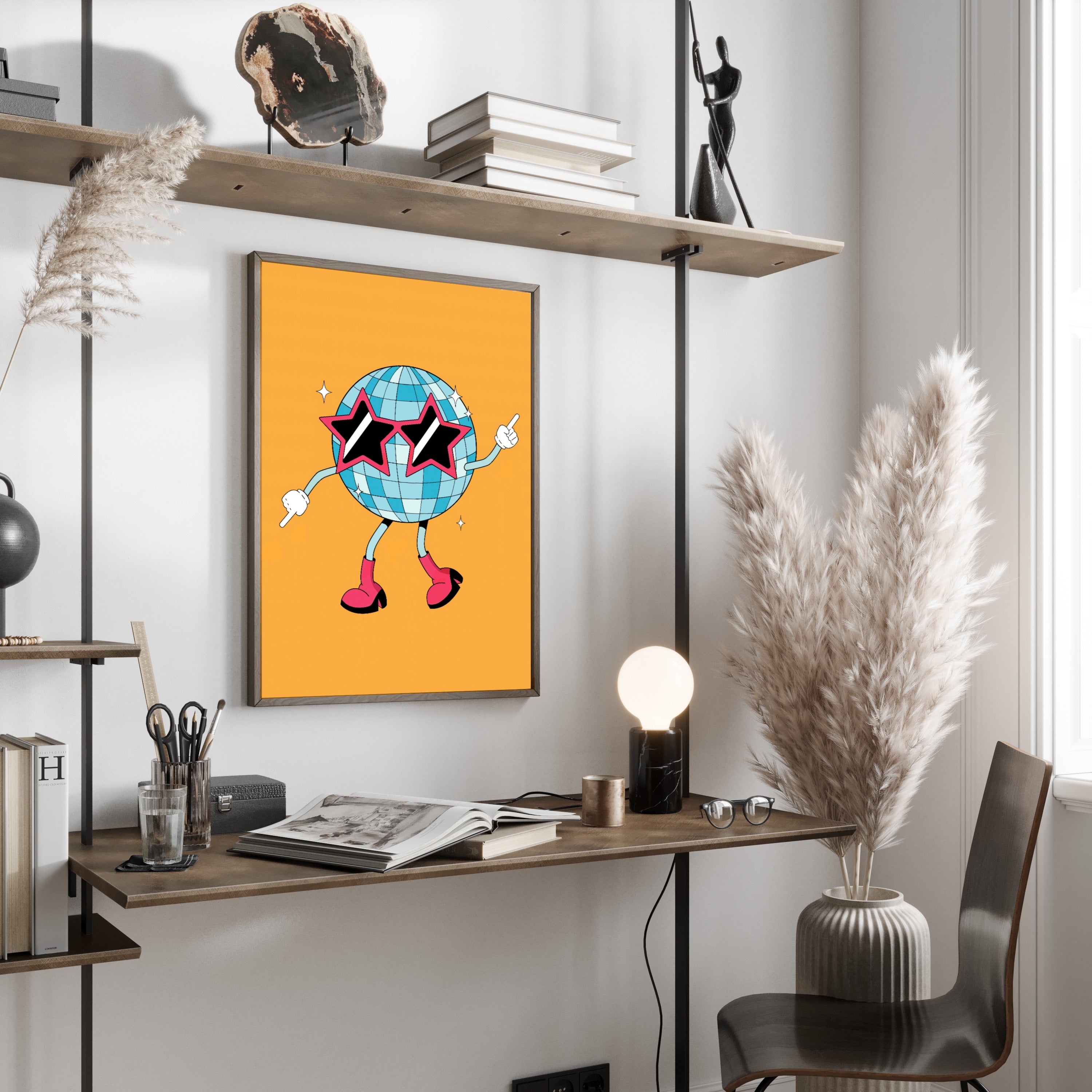 60s/70s disco ball Poster