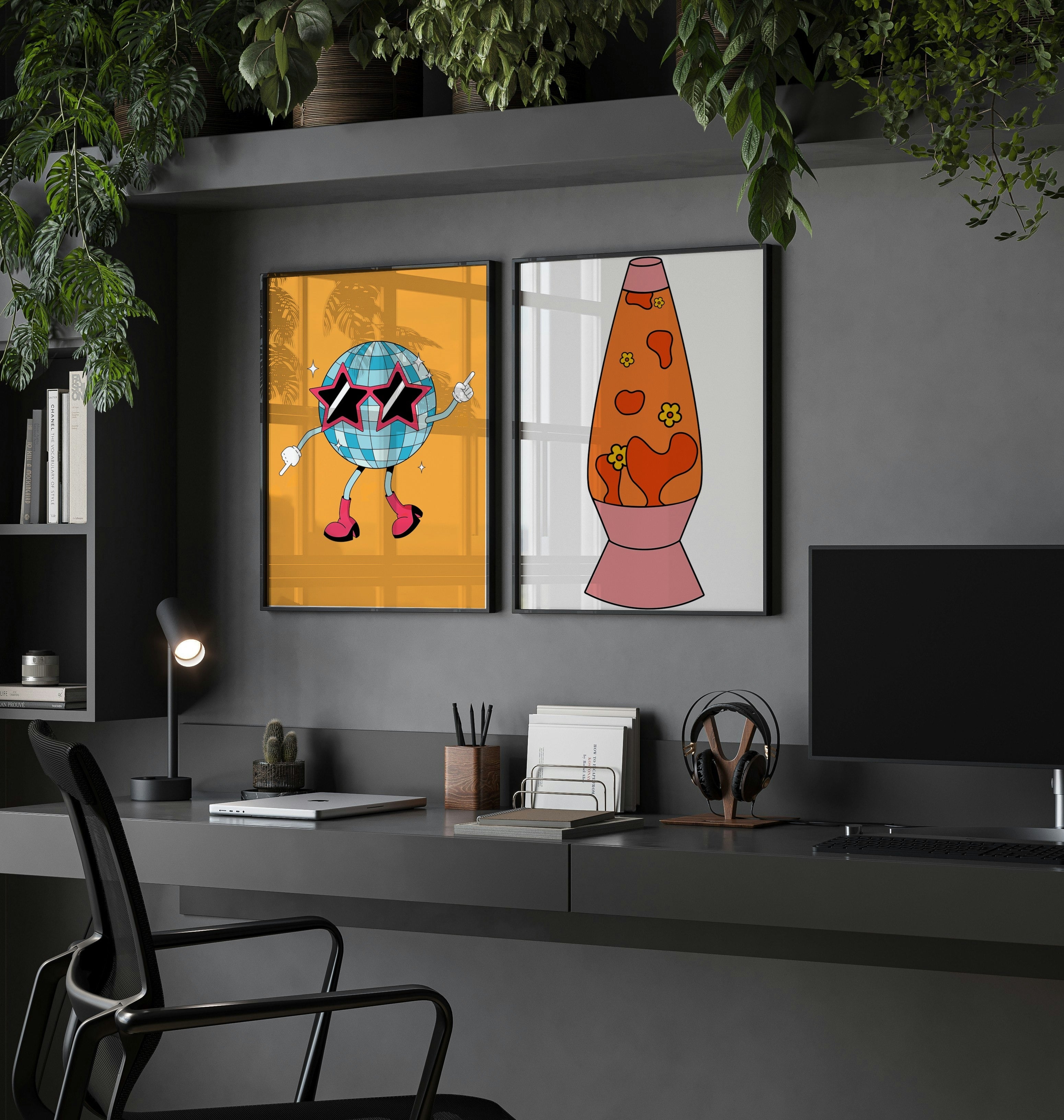 60s/70s disco ball Poster