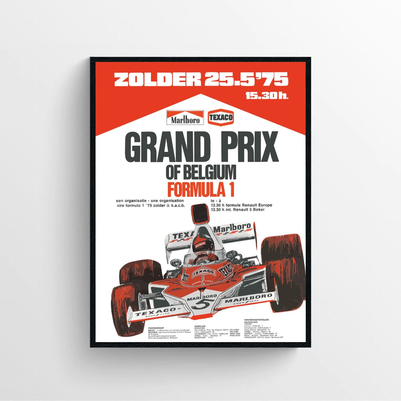 1975 Belgium Grand Prix Poster
