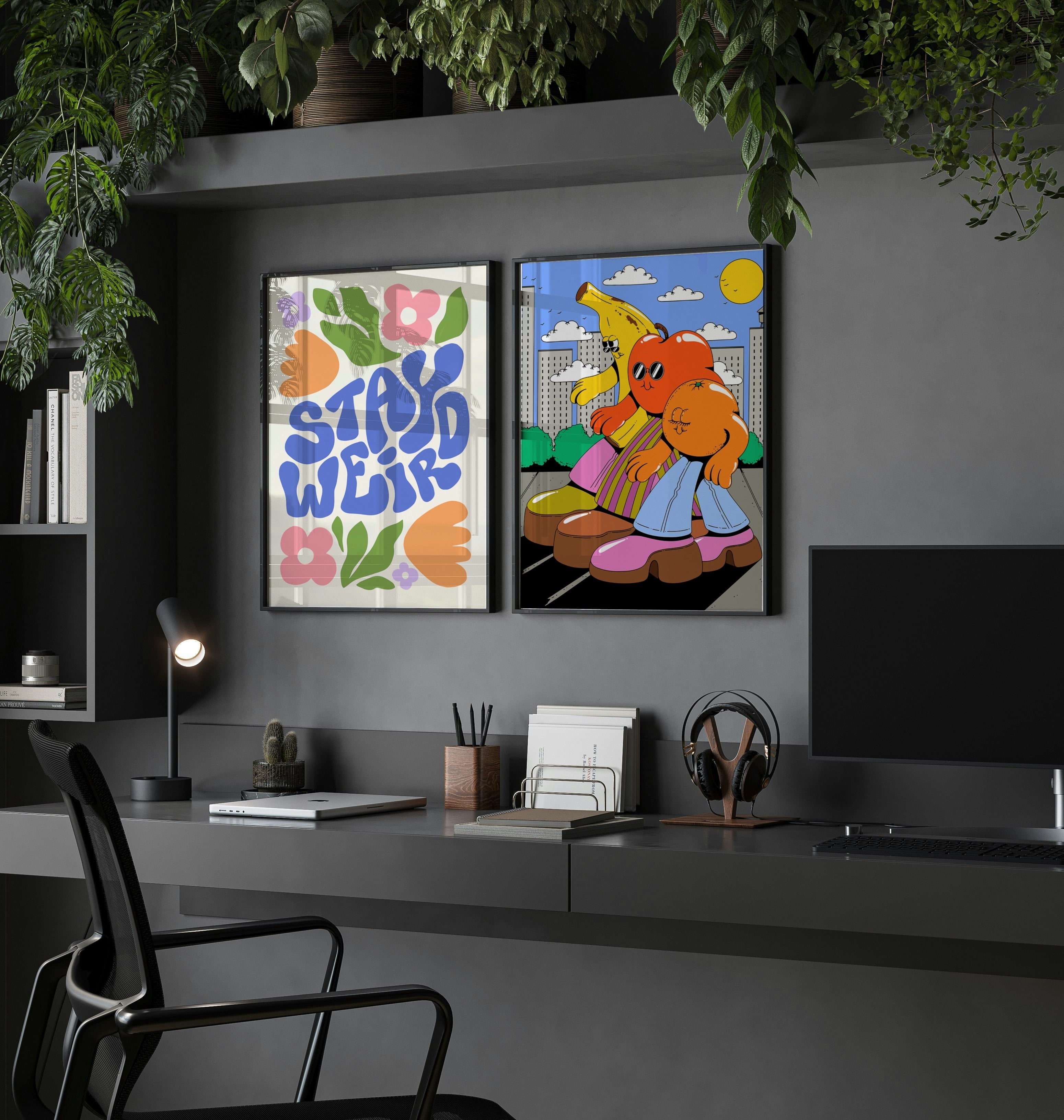 Flowers Stay Weird Print Poster