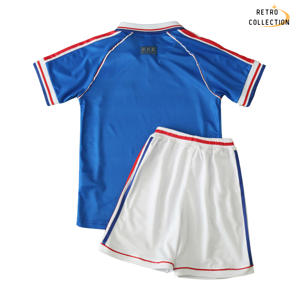 (KIDS) RETRO FRANCE HOME SHIRT & SHORTS 1998