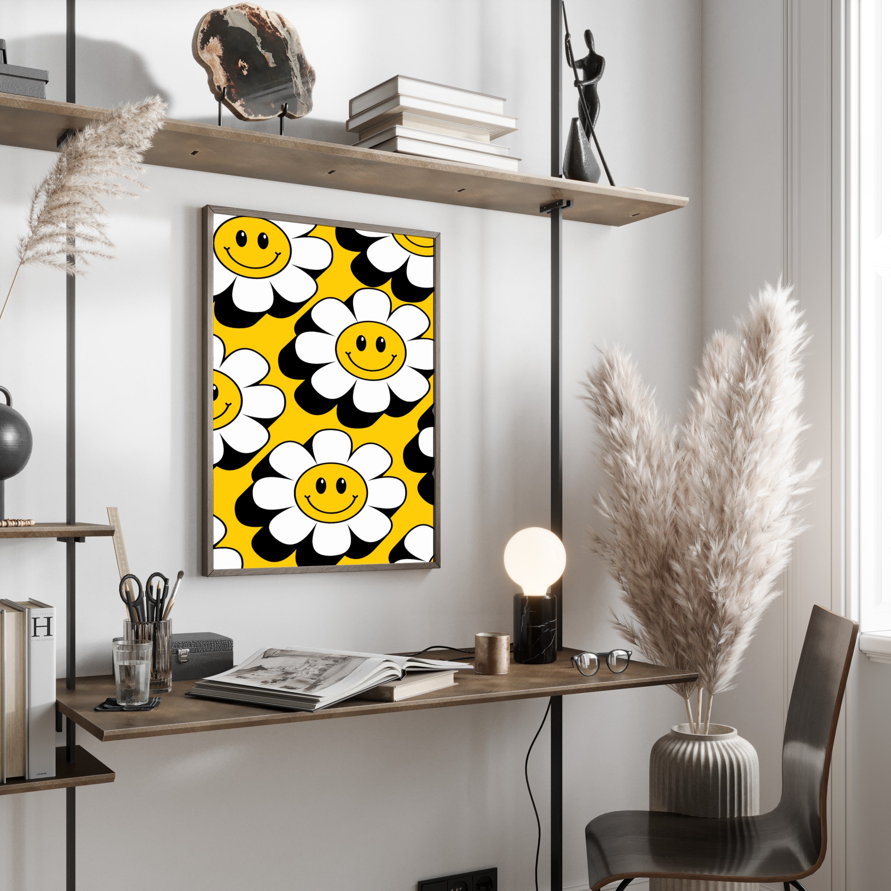 Sunflower Smiley Face Poster