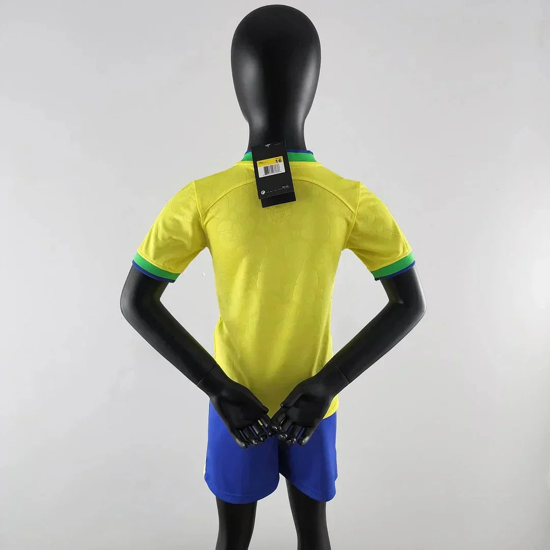 WK 2022 Brazilië Thuisvoetbalset (shirt + shorts)