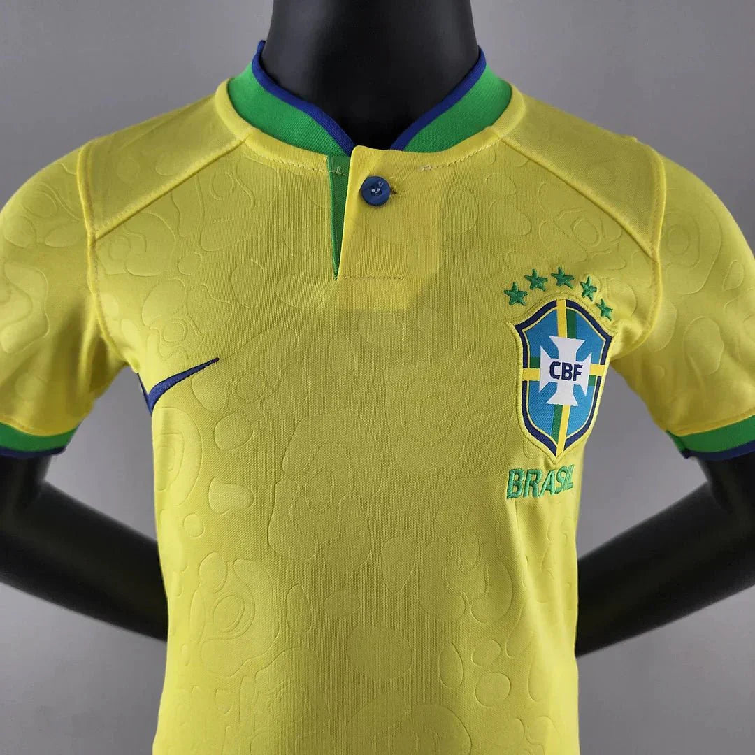 WK 2022 Brazilië Thuisvoetbalset (shirt + shorts)