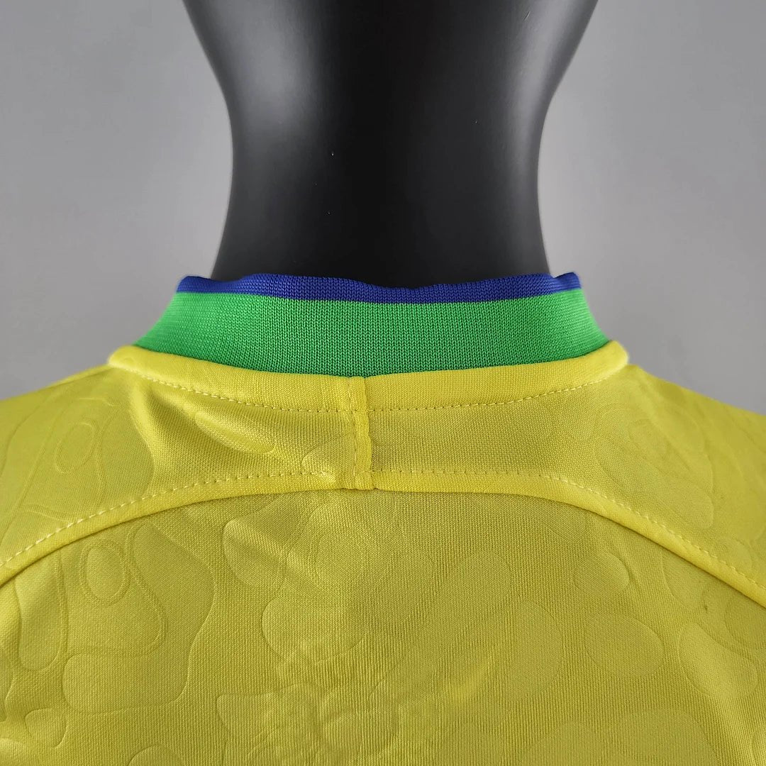 Brasilien 2022 Fußball-Heimset zur Fußballweltmeisterschaft (Trikot + Shorts)