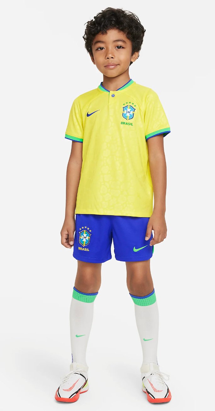 WK 2022 Brazilië Thuisvoetbalset (shirt + shorts)