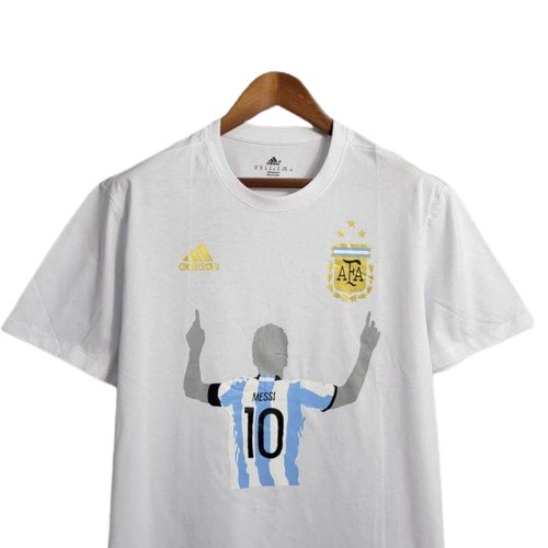 2023 Argentinië Witte Casual T-shirts