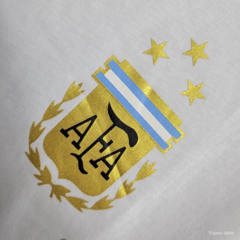 2023 Argentinien Weiße Casual T-Shirts