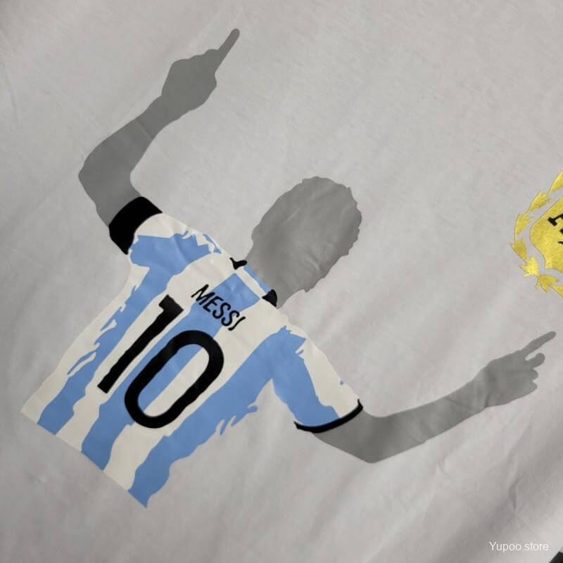 2023 Argentina White Casual T-Shirts