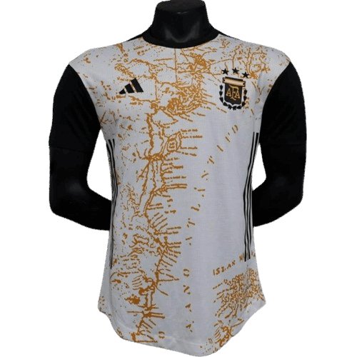 2023 Argentinien Weiß/Braun Spezialtrikot - Spielerversion