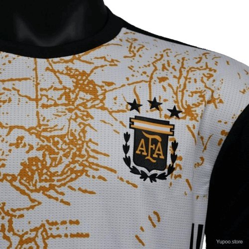 2023 Argentinien Weiß/Braun Spezialtrikot - Spielerversion