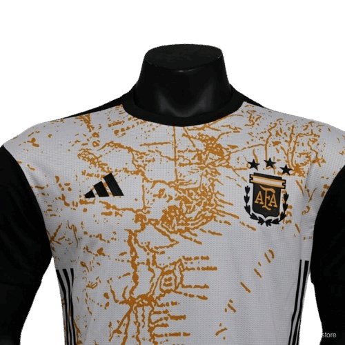 2023 Argentinien Weiß/Braun Spezialtrikot - Spielerversion