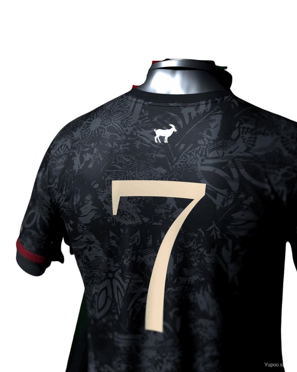 2023 Portugal Black Comma Football THE SIU Ronaldo Special Edition Kit - Spielerversion 