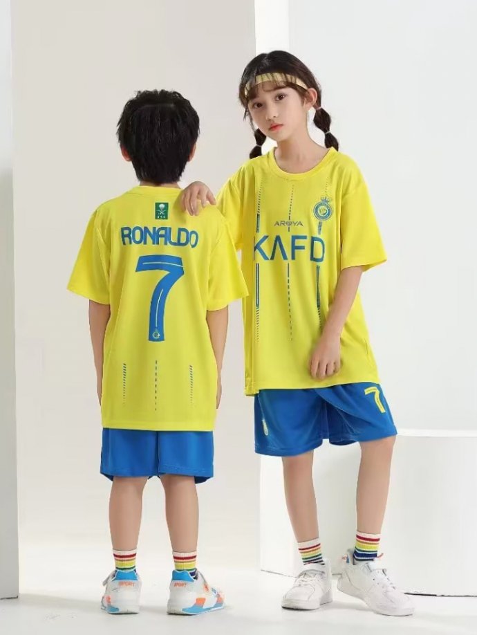 2023/2024 Al-Nassr Thuis Voetbalset (shirt+Shorts)