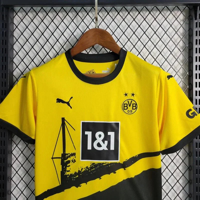 2023/2024  Kids Size Dortmund Home set ( jersey+Shorts )