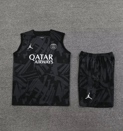 2023/2024 Psg Paris Saint-Germain pre-match Sleeveless training Black set