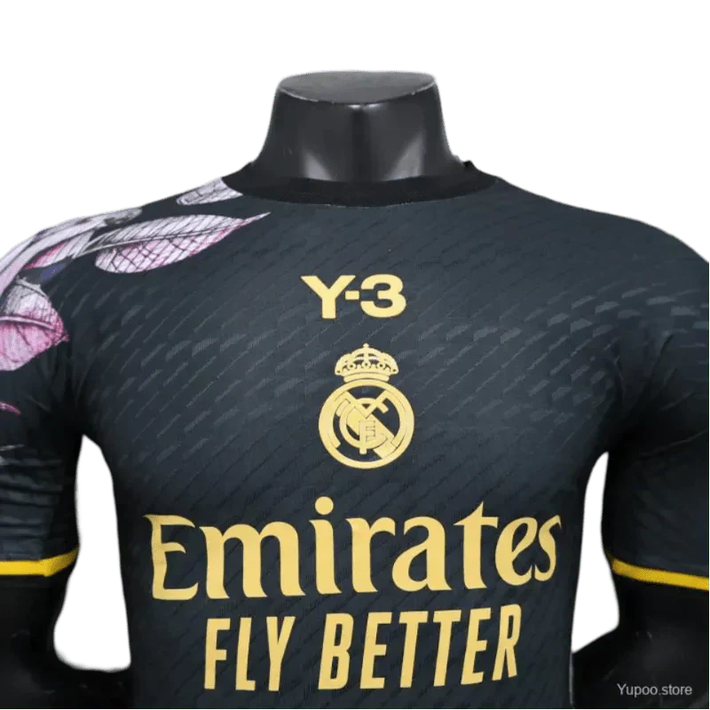 2024 Los Blancos x Y3 Schwarzes Spezialtrikot - Spielerversion 