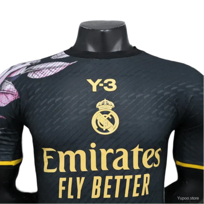 2024 Los Blancos x Y3 Schwarzes Spezialtrikot - Spielerversion 