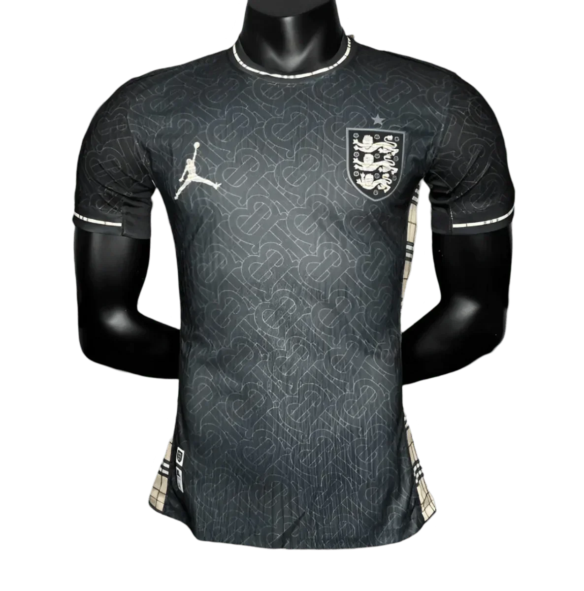 2024/2025 ENGLAND Euro Jordan x Burberry Black Shirt