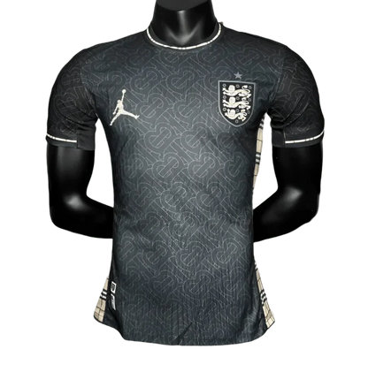 2024/2025 ENGLAND Euro Jordan x Burberry Black Special Edition Trikot – SPIELERVERSION