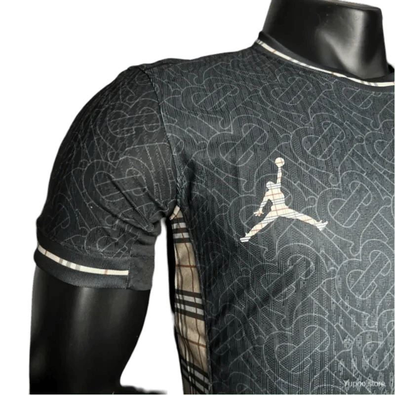 2024/2025 ENGLAND Euro Jordan x Burberry Black Special Edition Trikot – SPIELERVERSION